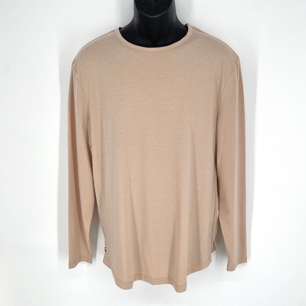 Cuts Clothing NEW Mens Curve-Hem T-Shirt Sz XL Long Sleeve Mountain Mist Soft